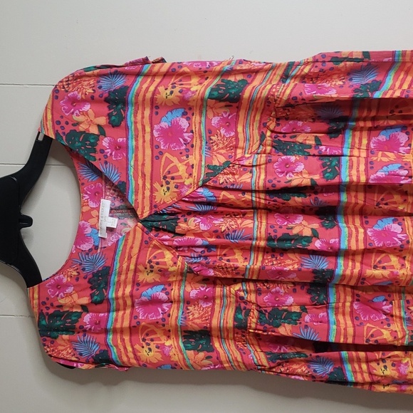 Chelsea & Violet Orange Floral Print Dress Large - Picture 2 of 6